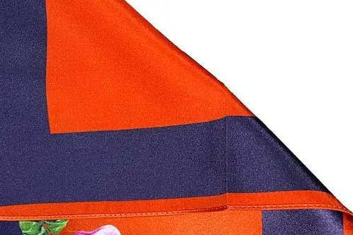 Front and reverse of a printed silk sample