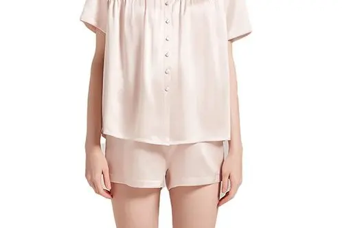 Crepe de chine pajama fitting sample