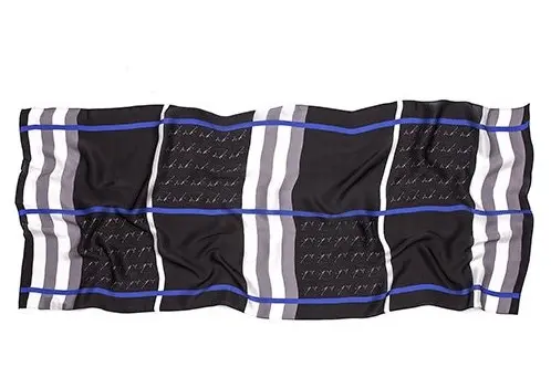 Long silk twill scarf print direction