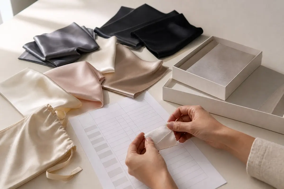 Documented silk material and packaging choices