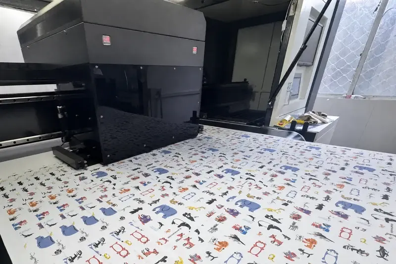 Digital printing equipment producing custom printed fabric
