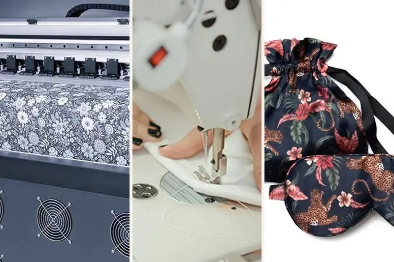Digital printing, sewing and finished-product packing processes