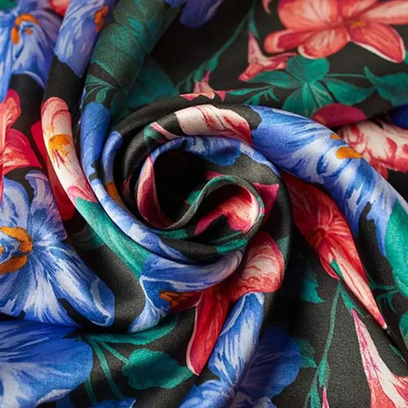 Custom printed silk fabric main view