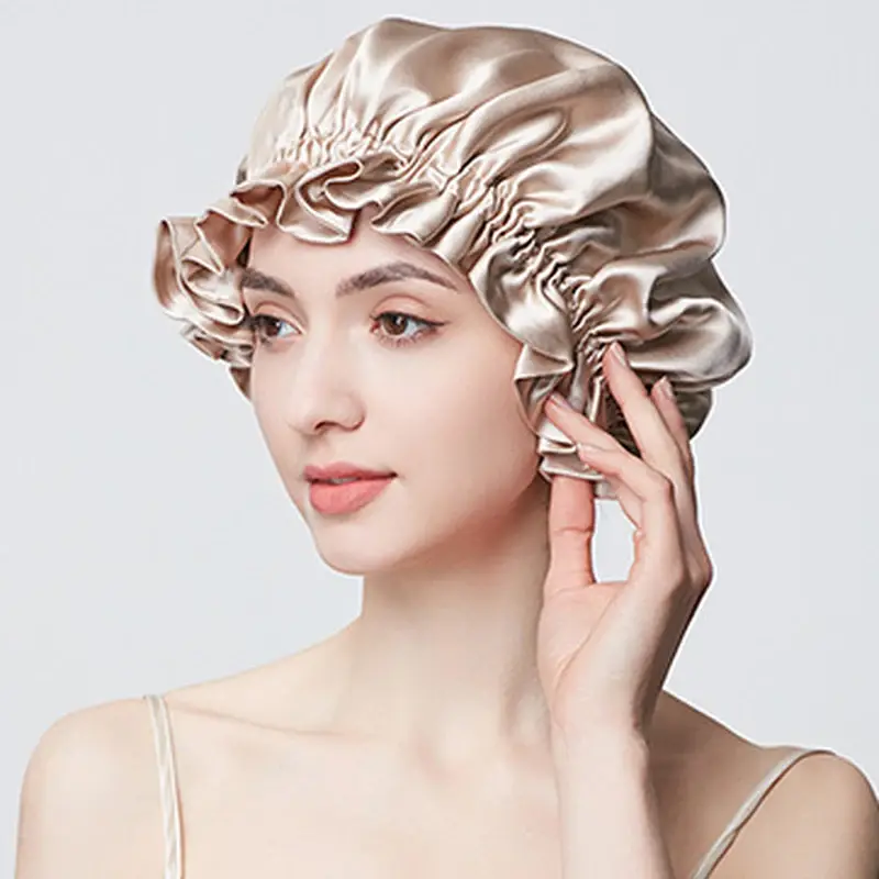 Custom silk bonnet front view