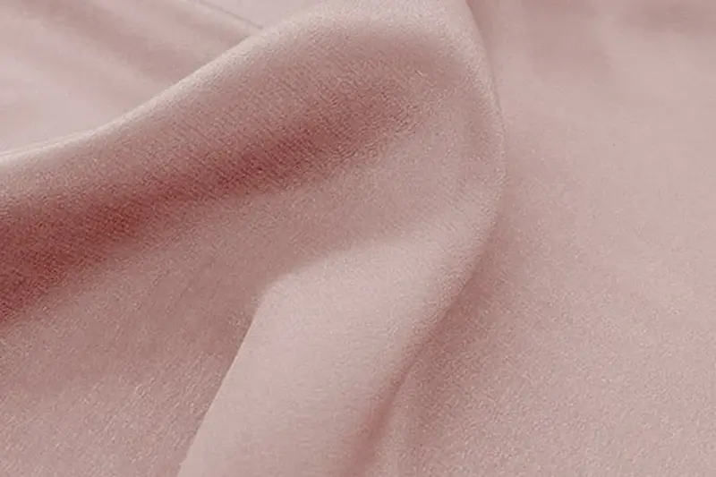 Crepe de chine silk surface