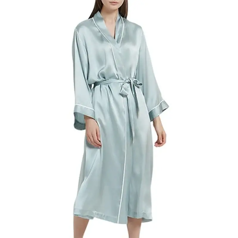 Silk robe side view and finished length