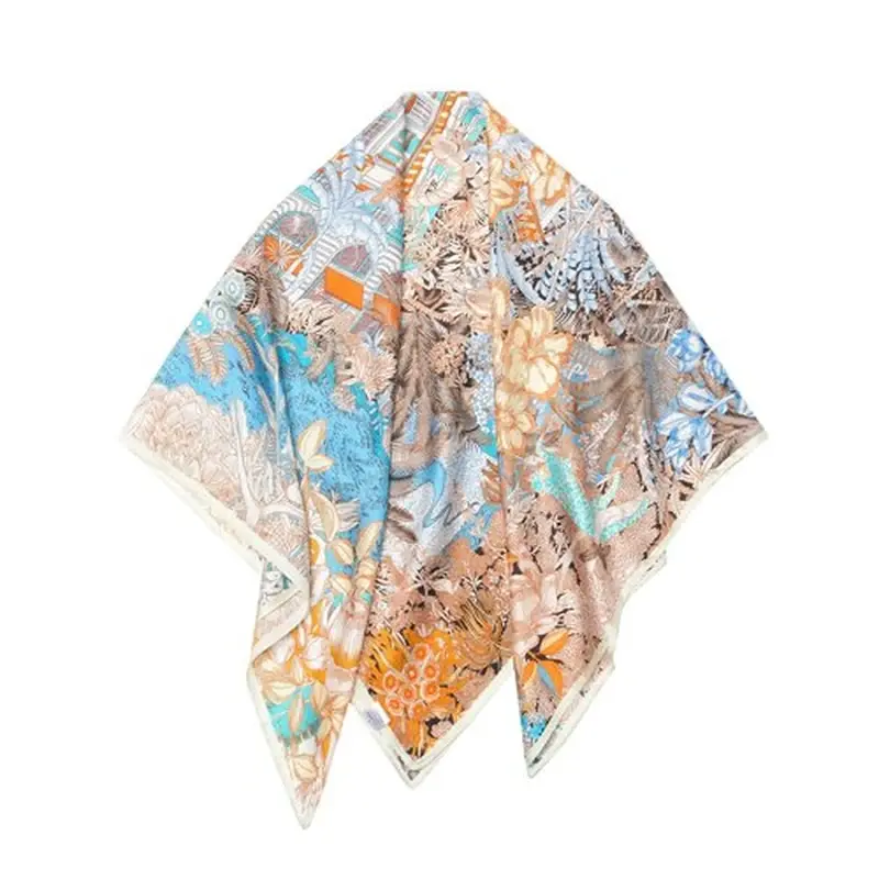 Square silk scarf