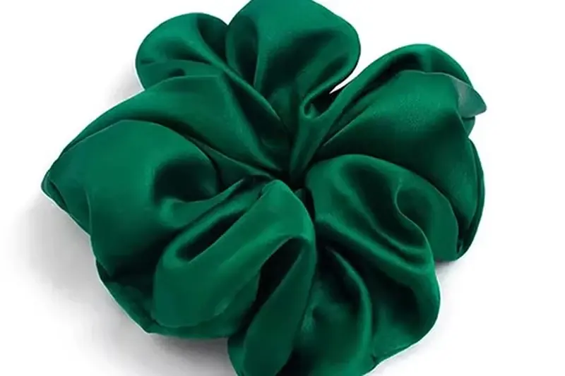 Oversized silk scrunchie proportion