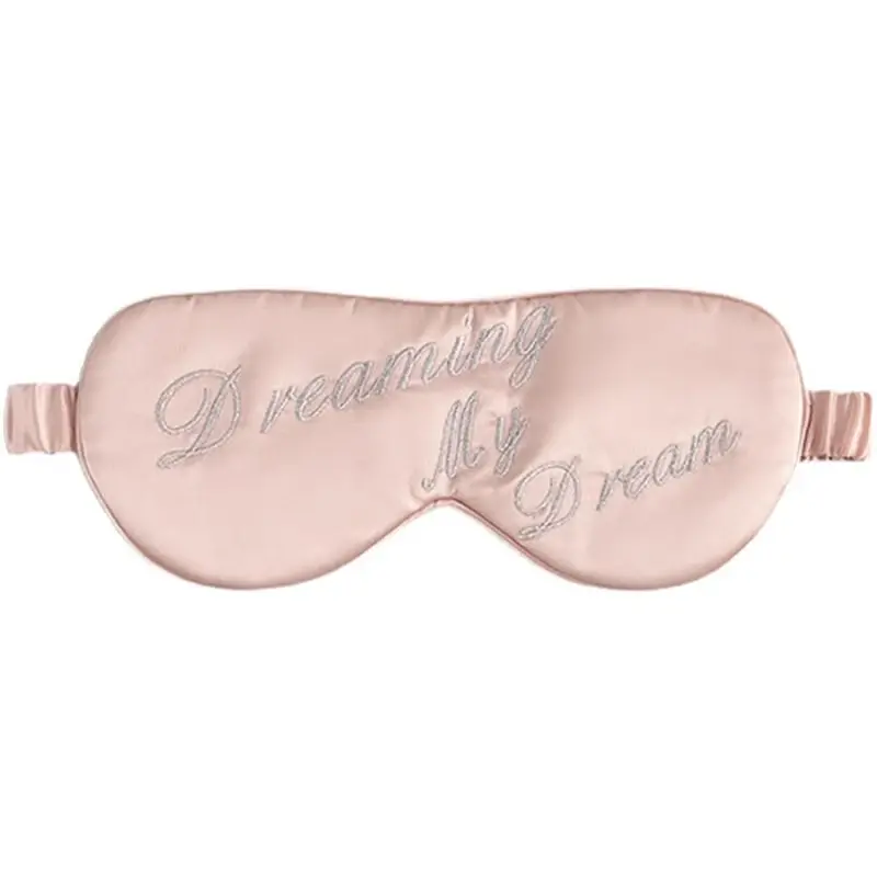 Sleep mask embroidery and label detail