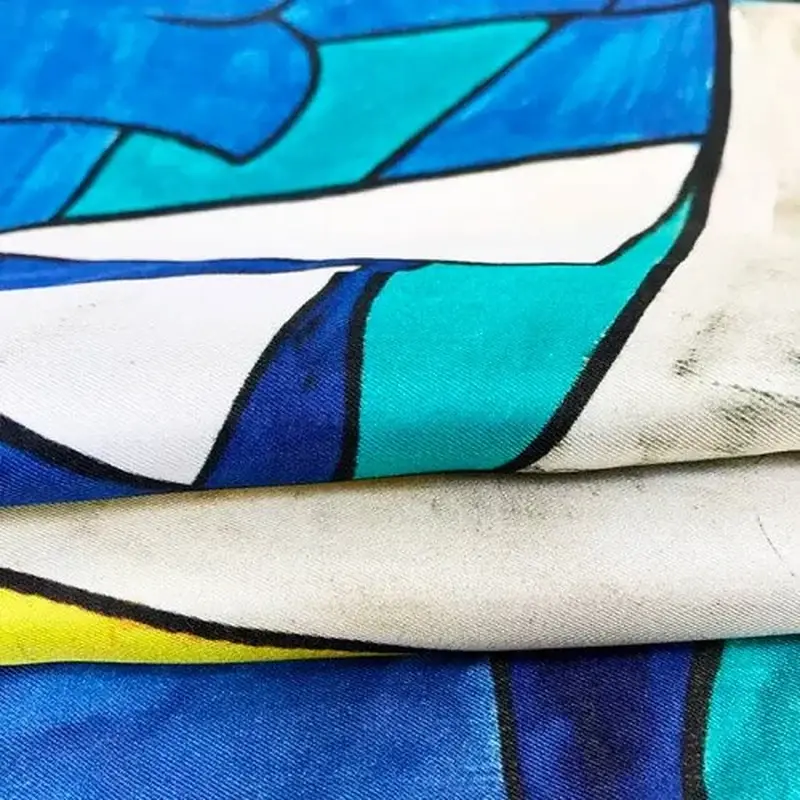 Printed silk fabric for ties