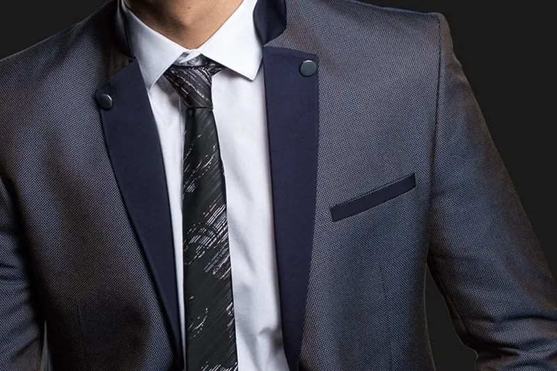 Slim silk tie width profile