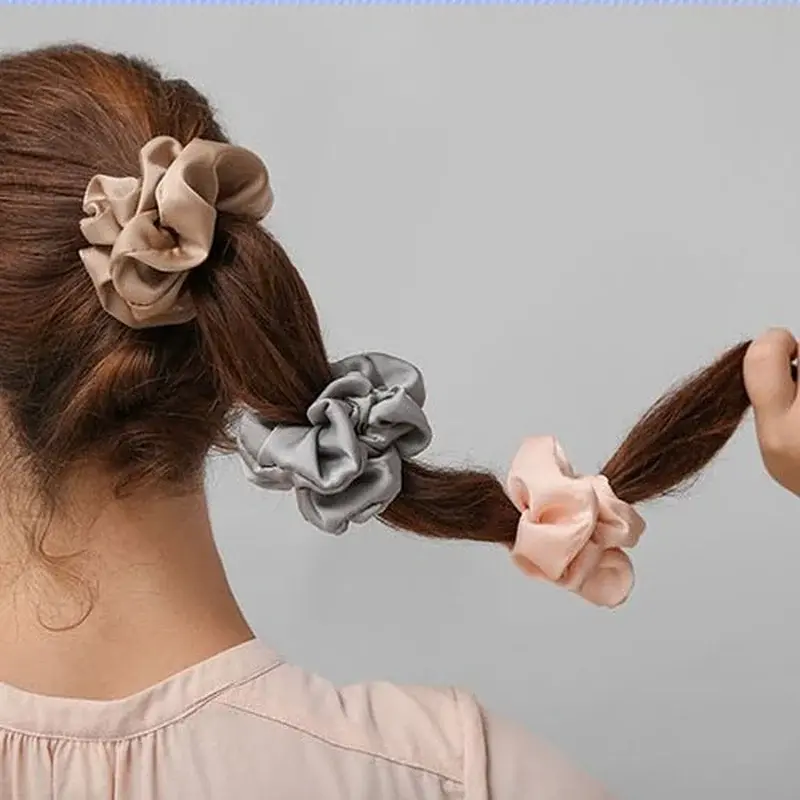 Custom silk scrunchies