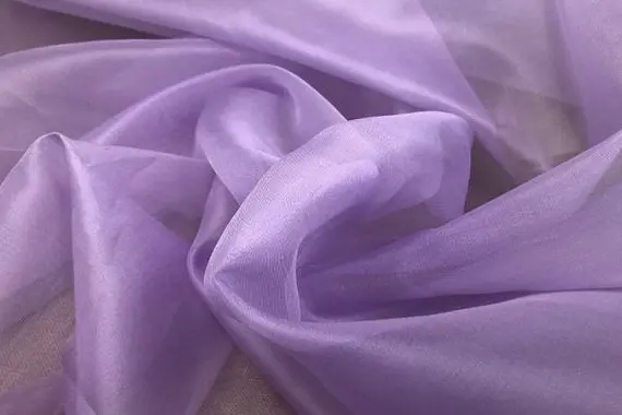 Transparent silk chiffon shown in layers