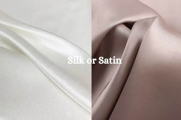 Silk fiber and satin weave comparison