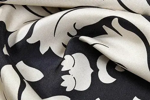 Diagonal weave on a silk twill sample