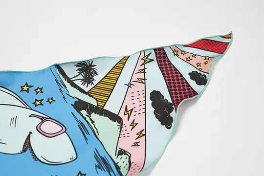Silk scarf sizes fabrics and rolled hems
